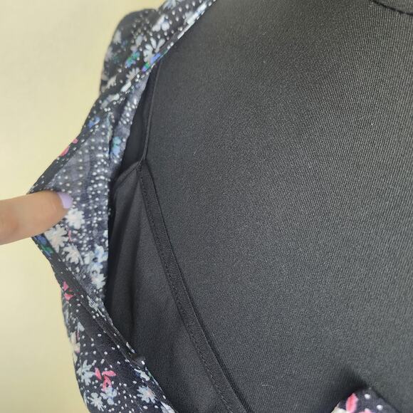 LOFT NWT Pearl Print Mini Floral Puff Sleeve Dress with Slip, XXL - Picture 7 of 11